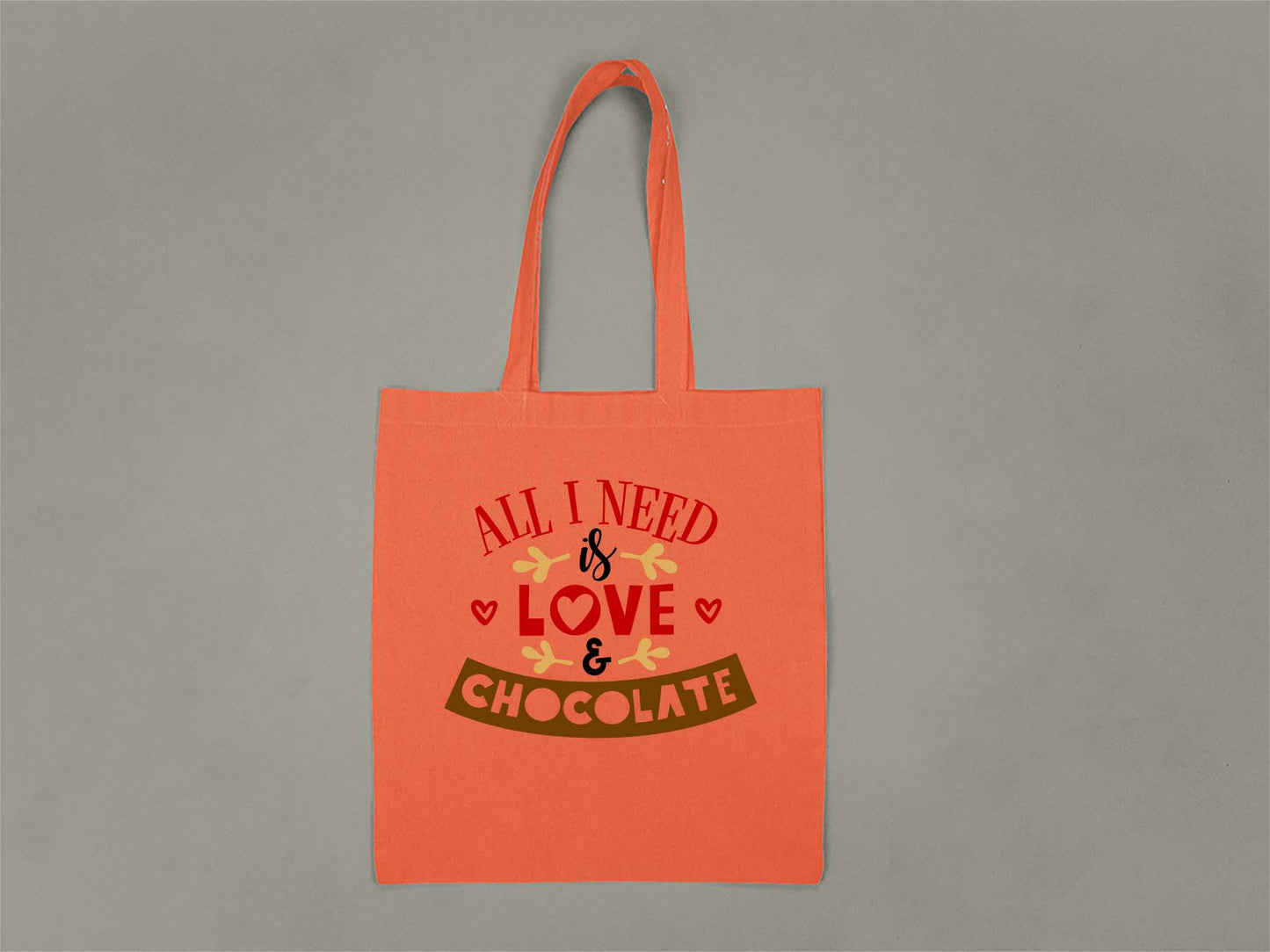 Fat Dave Love & Chocolate Tote Bag  Orange