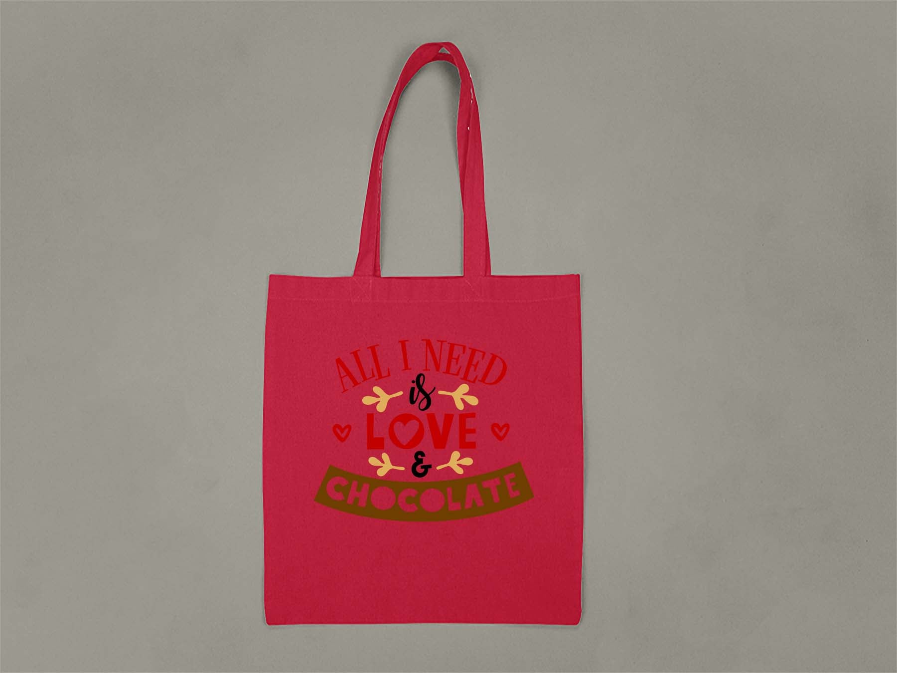 Fat Dave Love & Chocolate Tote Bag  Red