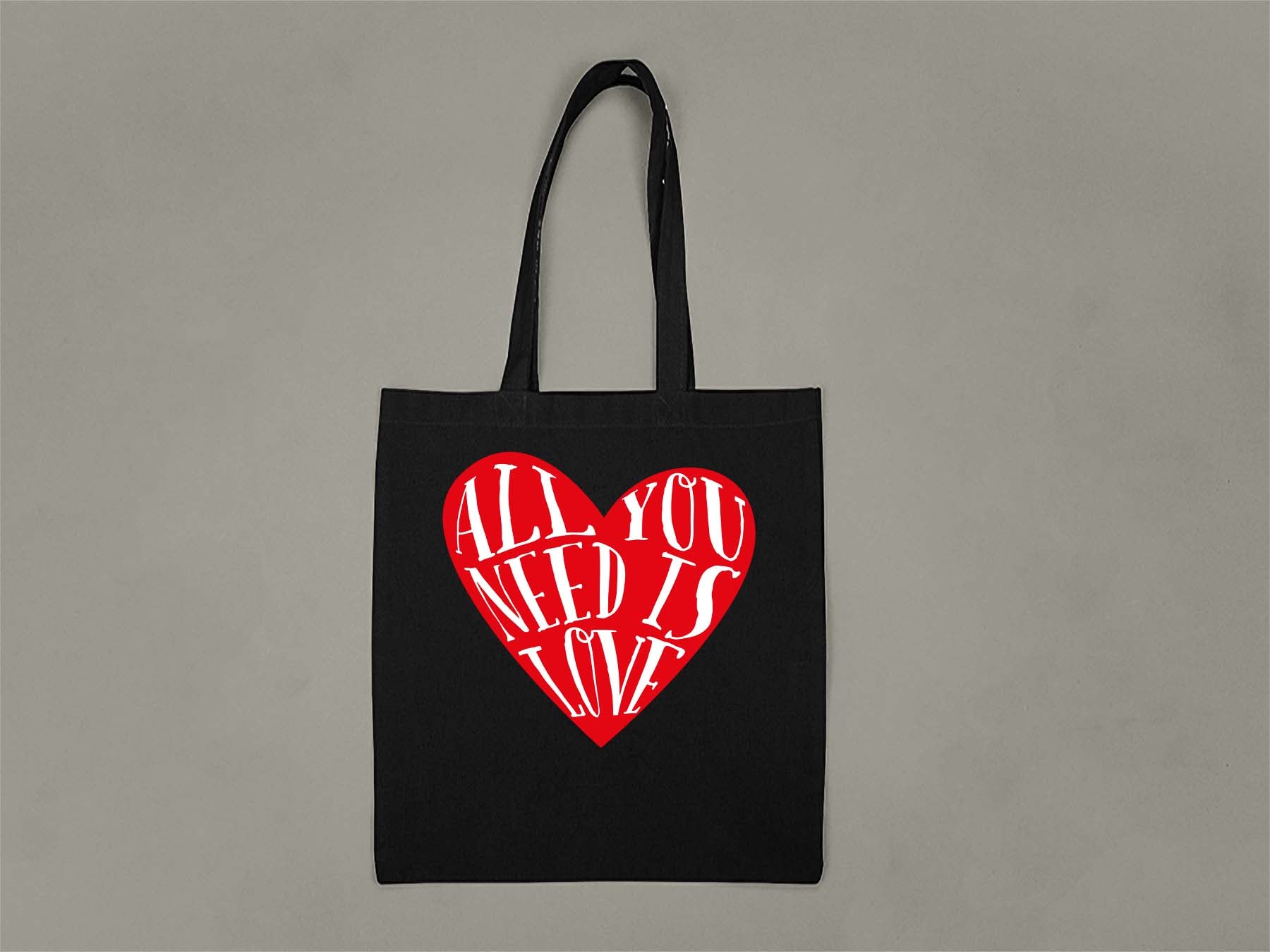 Fat Dave All You Need is Love Tote Bag  Black