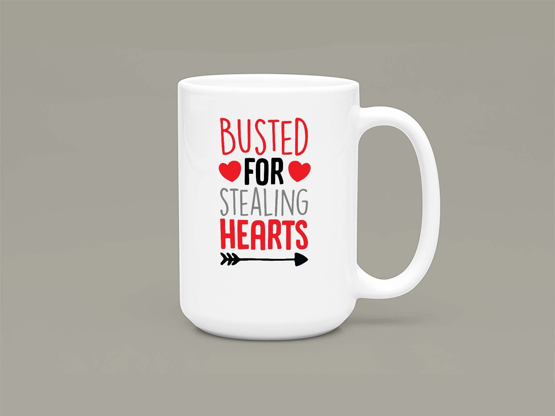 Fat Dave Busted For Stealing Hearts Mug 15oz 