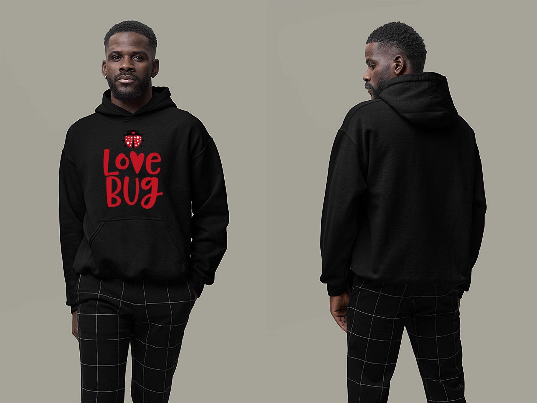 Fat Dave Love Bug Hoodie Small Black