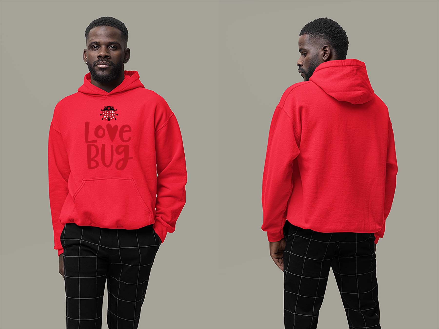 Fat Dave Love Bug Hoodie Small Red
