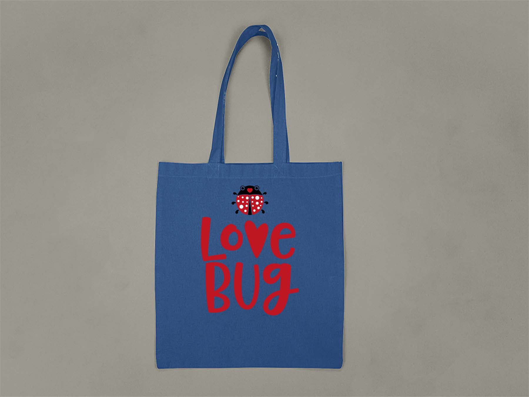 Fat Dave Love Bug Tote Bag  Royal