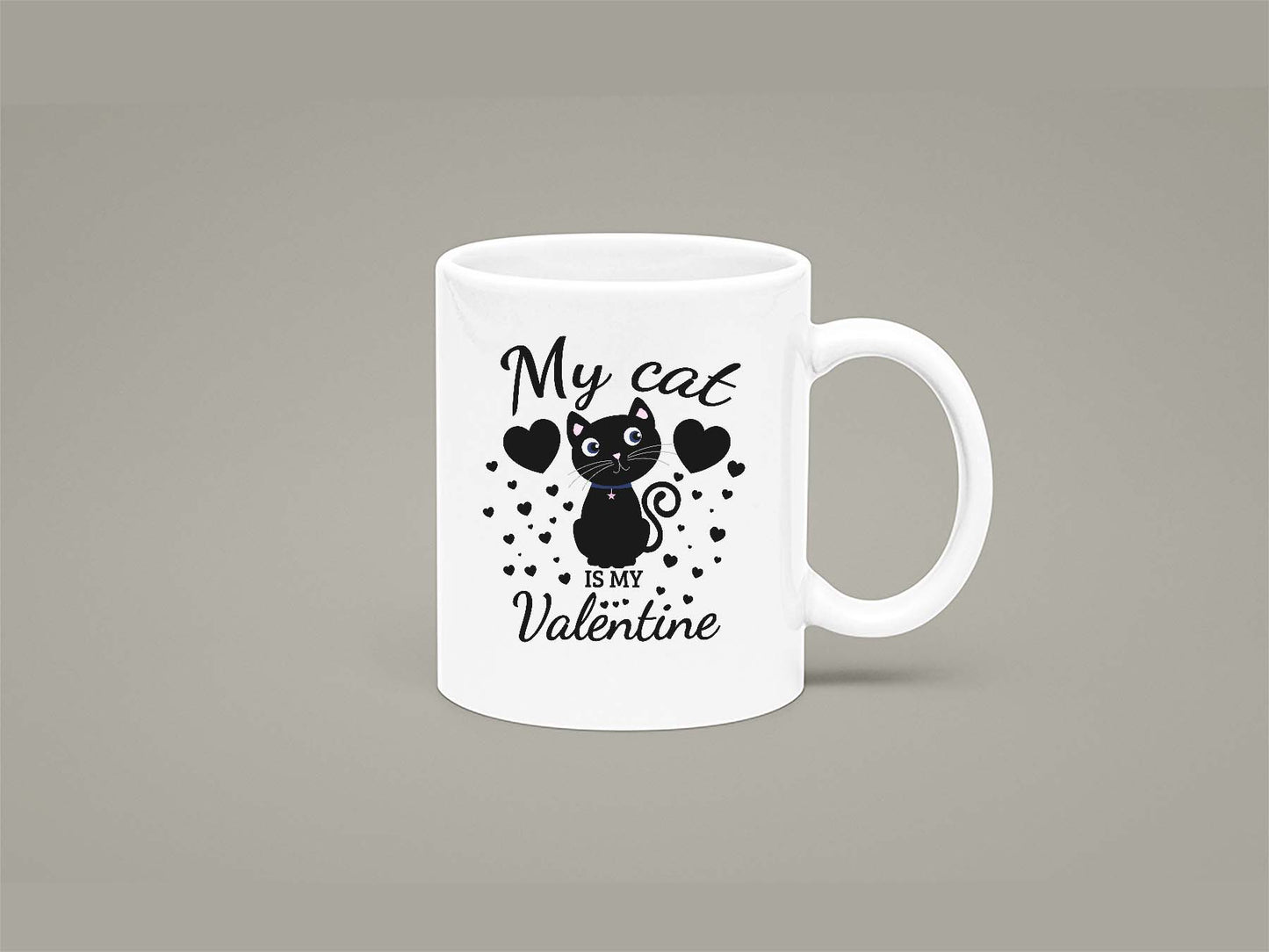 Fat Dave My Cat is my Valentine Mug 11oz 