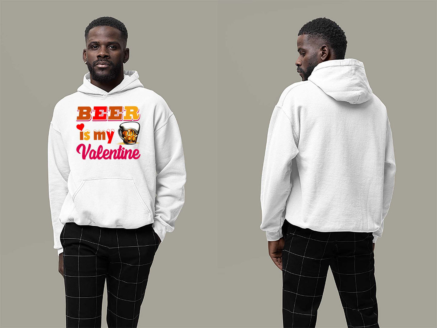 Fat Dave Beer is my Valentine Hoodie Small White
