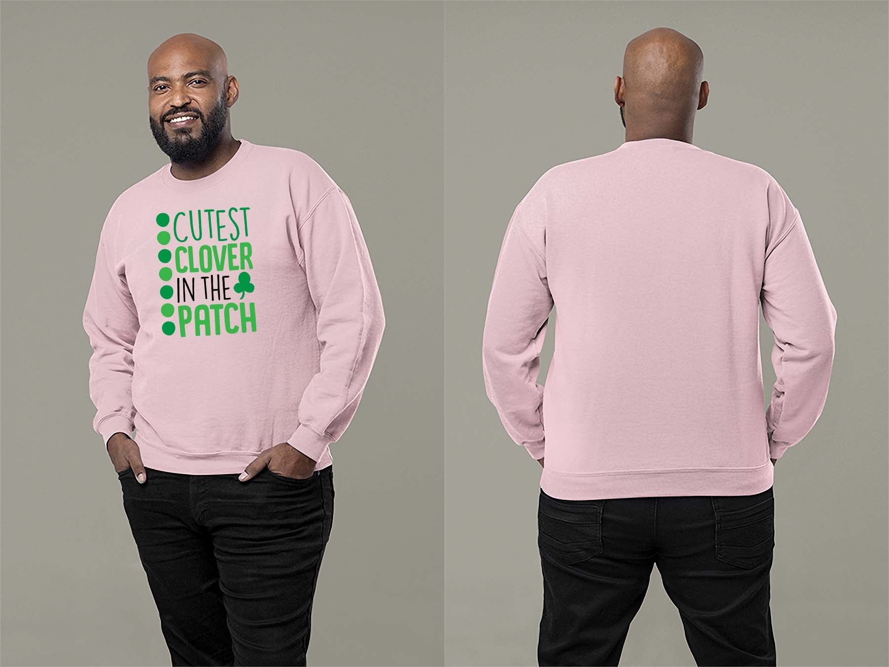 Fat Dave Cutest Clover Sweatshirt Small Light Pink