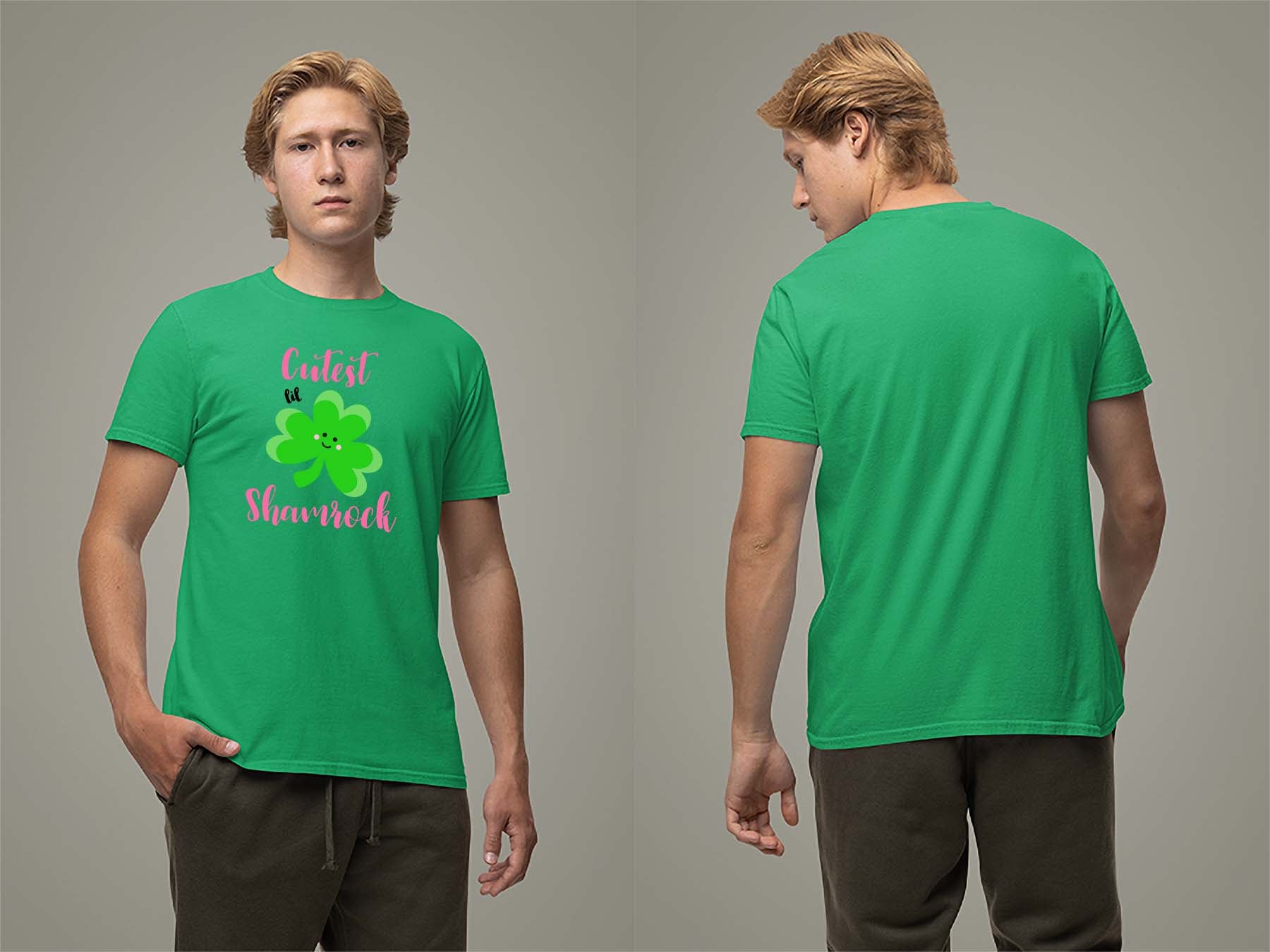 Fat Dave Cutest lil Shamrock T-Shirt Small Irish Green