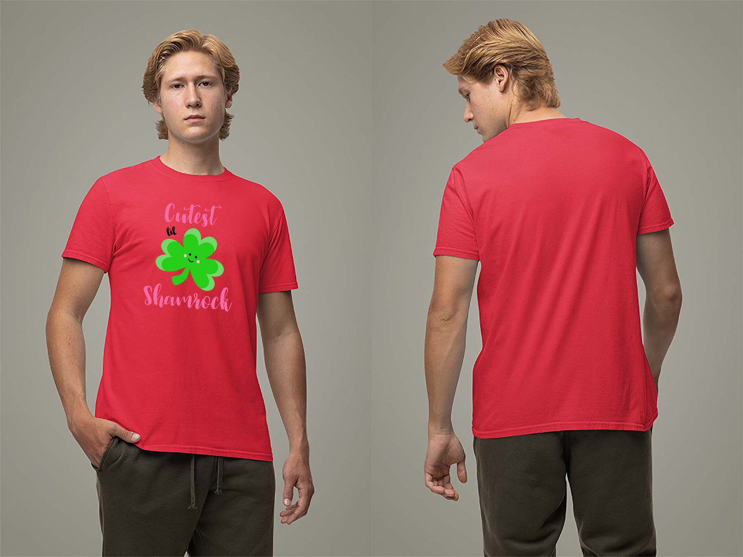 Fat Dave Cutest lil Shamrock T-Shirt Small Red