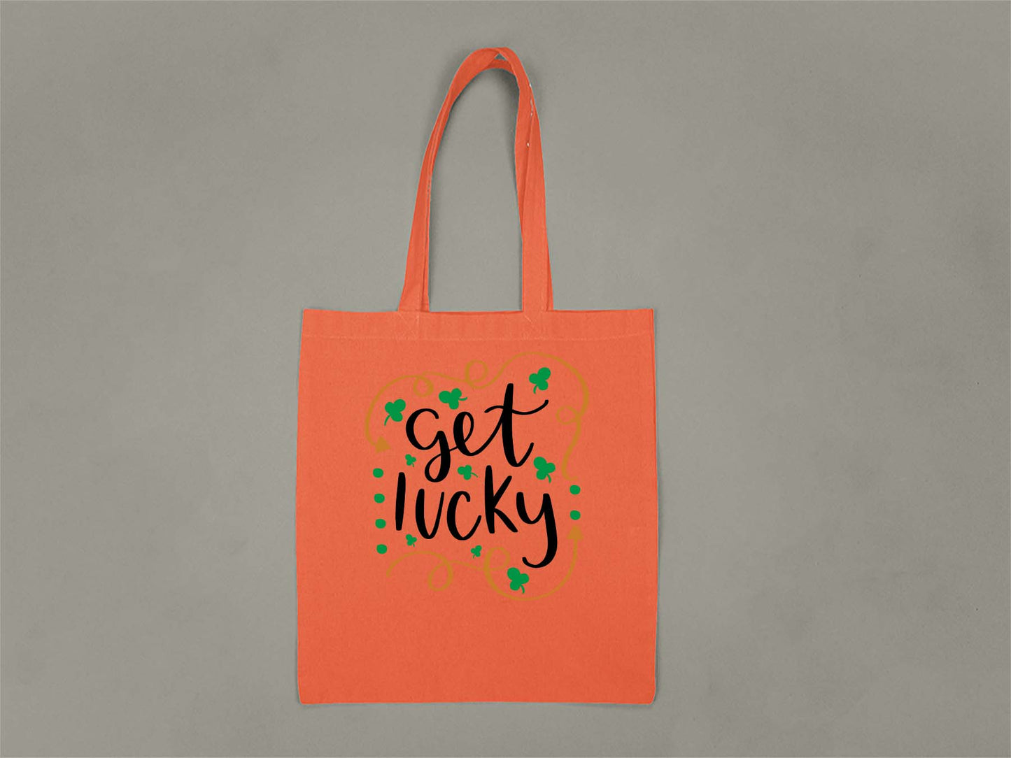 Fat Dave Get Lucky Tote Bag  Orange
