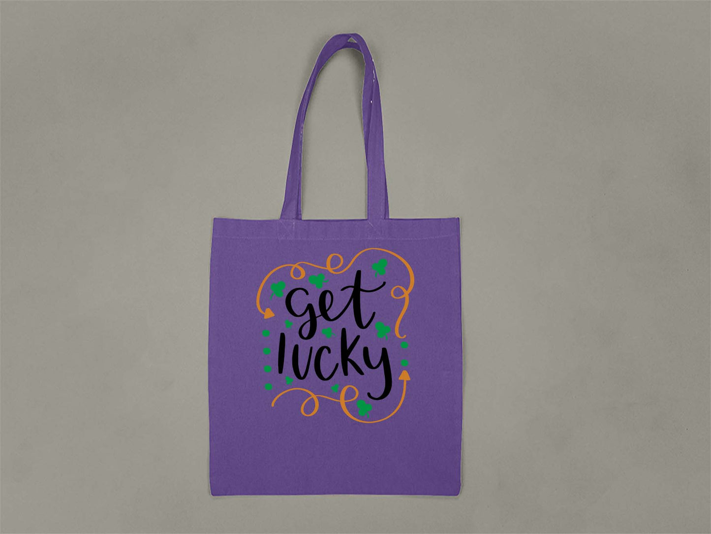 Fat Dave Get Lucky Tote Bag  Purple