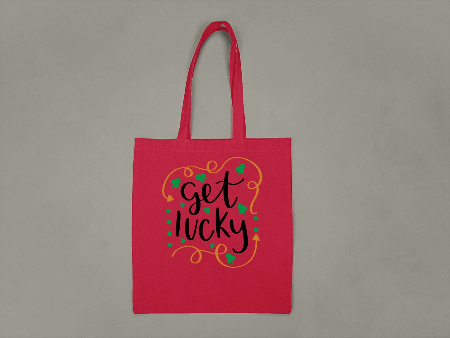 Fat Dave Get Lucky Tote Bag  Red