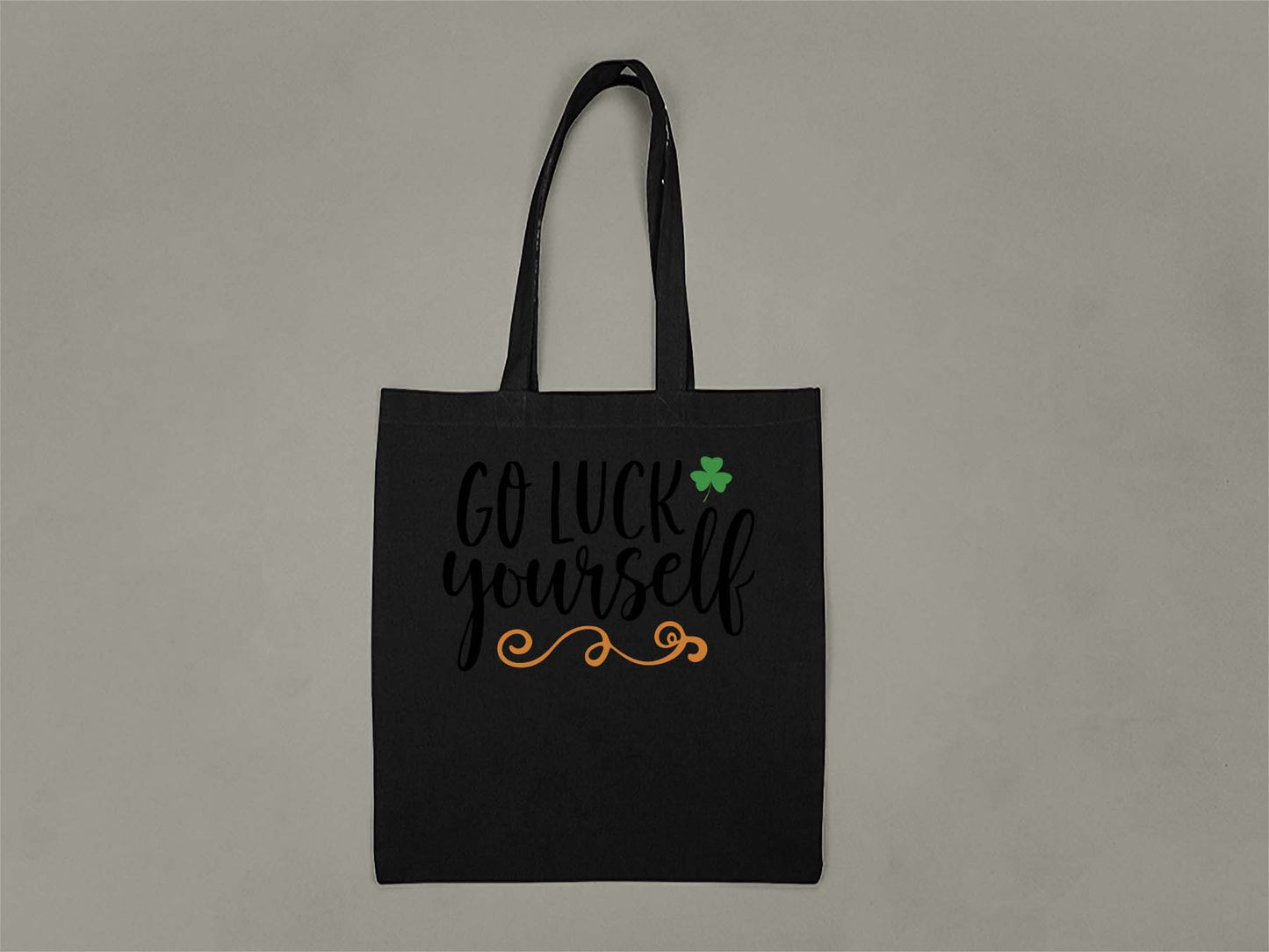 Fat Dave Go Luck Yourself Tote Bag  Black