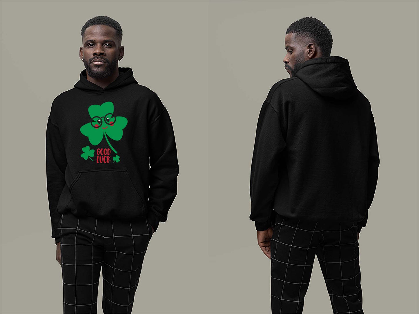 Fat Dave Good Luck Hoodie Small Black