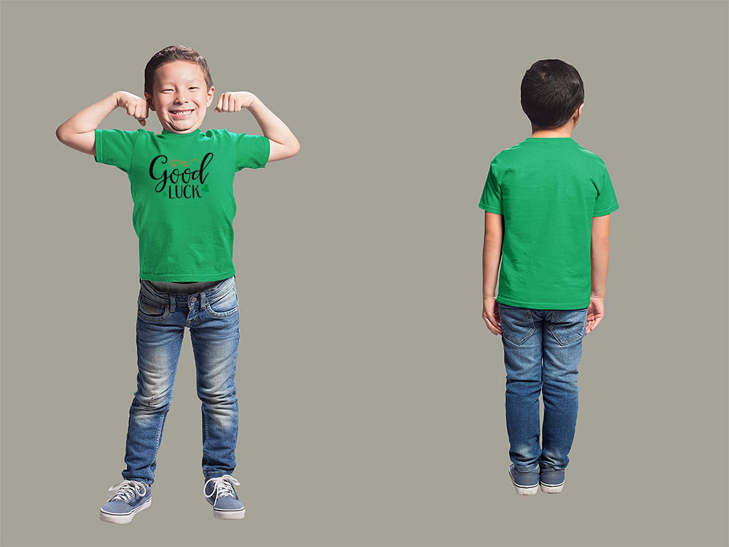 Fat Dave Good Luck Youth T-Shirt Youth Small Irish Green