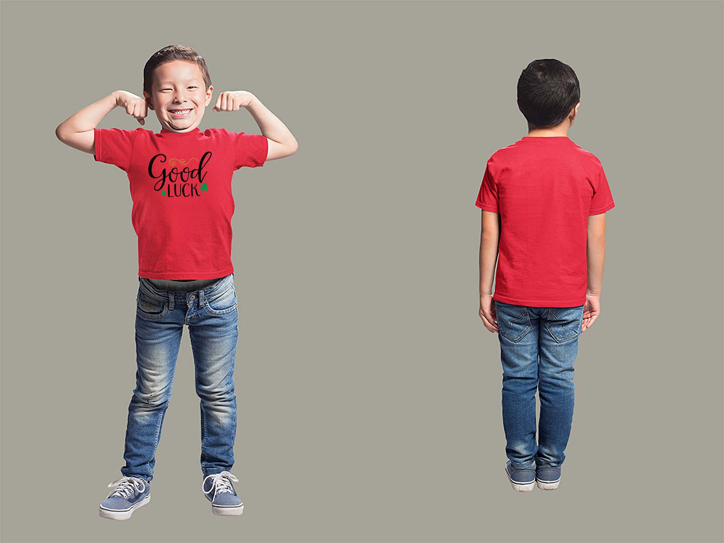Fat Dave Good Luck Youth T-Shirt Youth Small Red