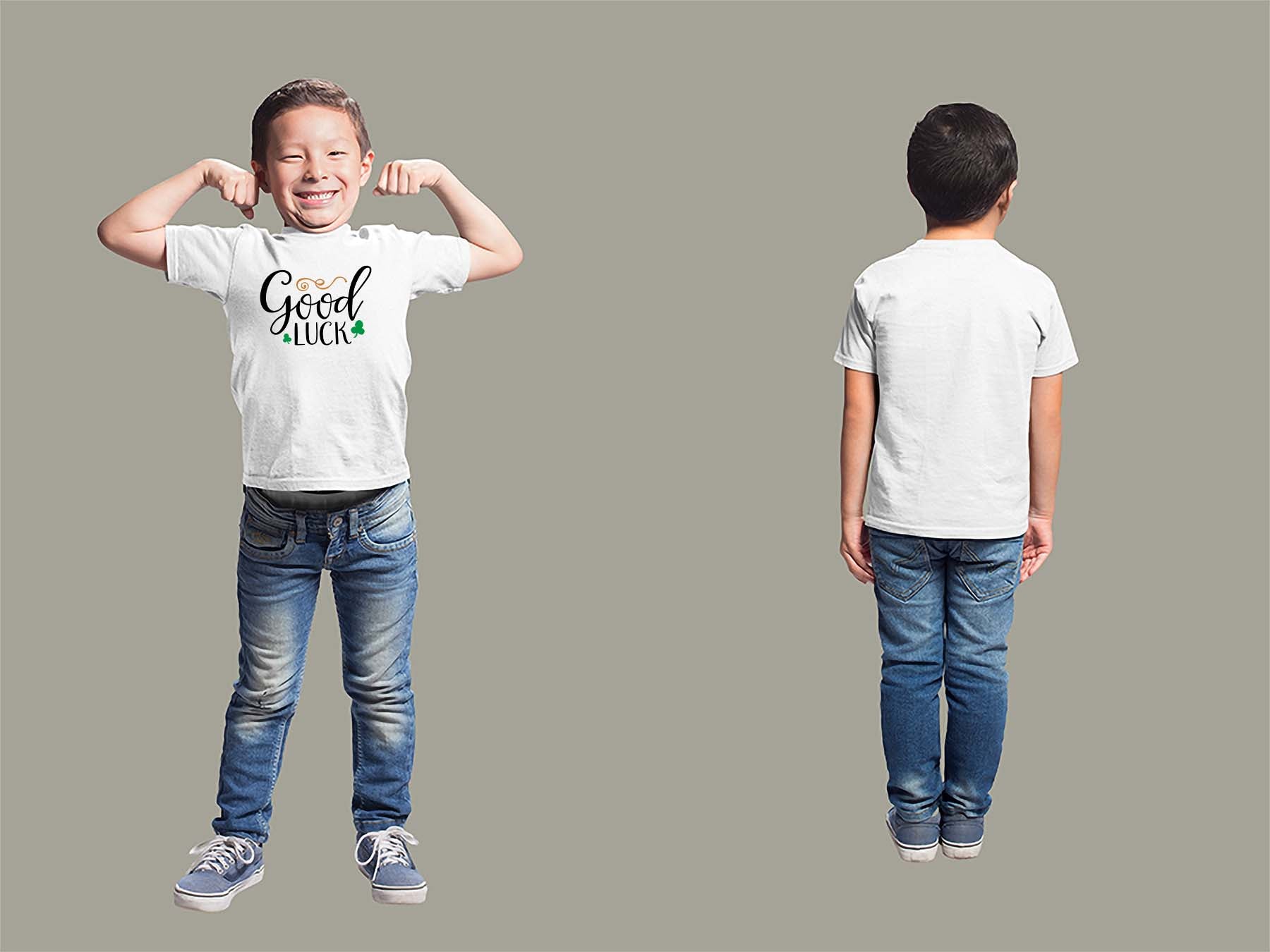 Fat Dave Good Luck Youth T-Shirt Youth Small White