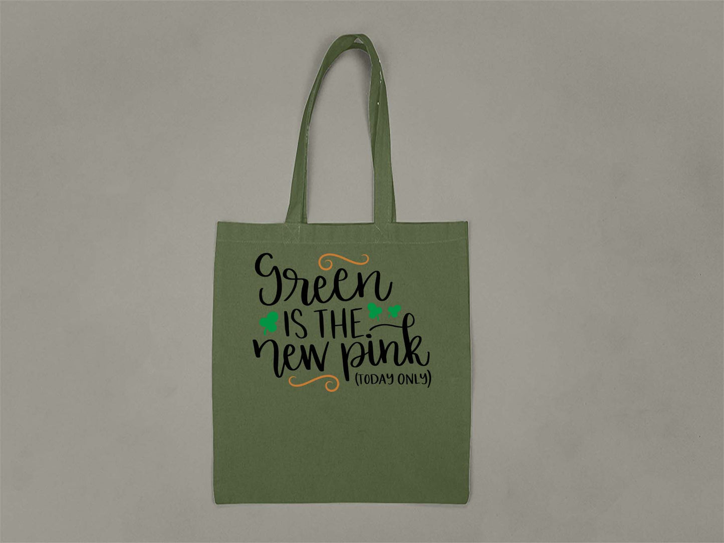 Fat Dave Green is the New Pink Tote Bag  Forest Green