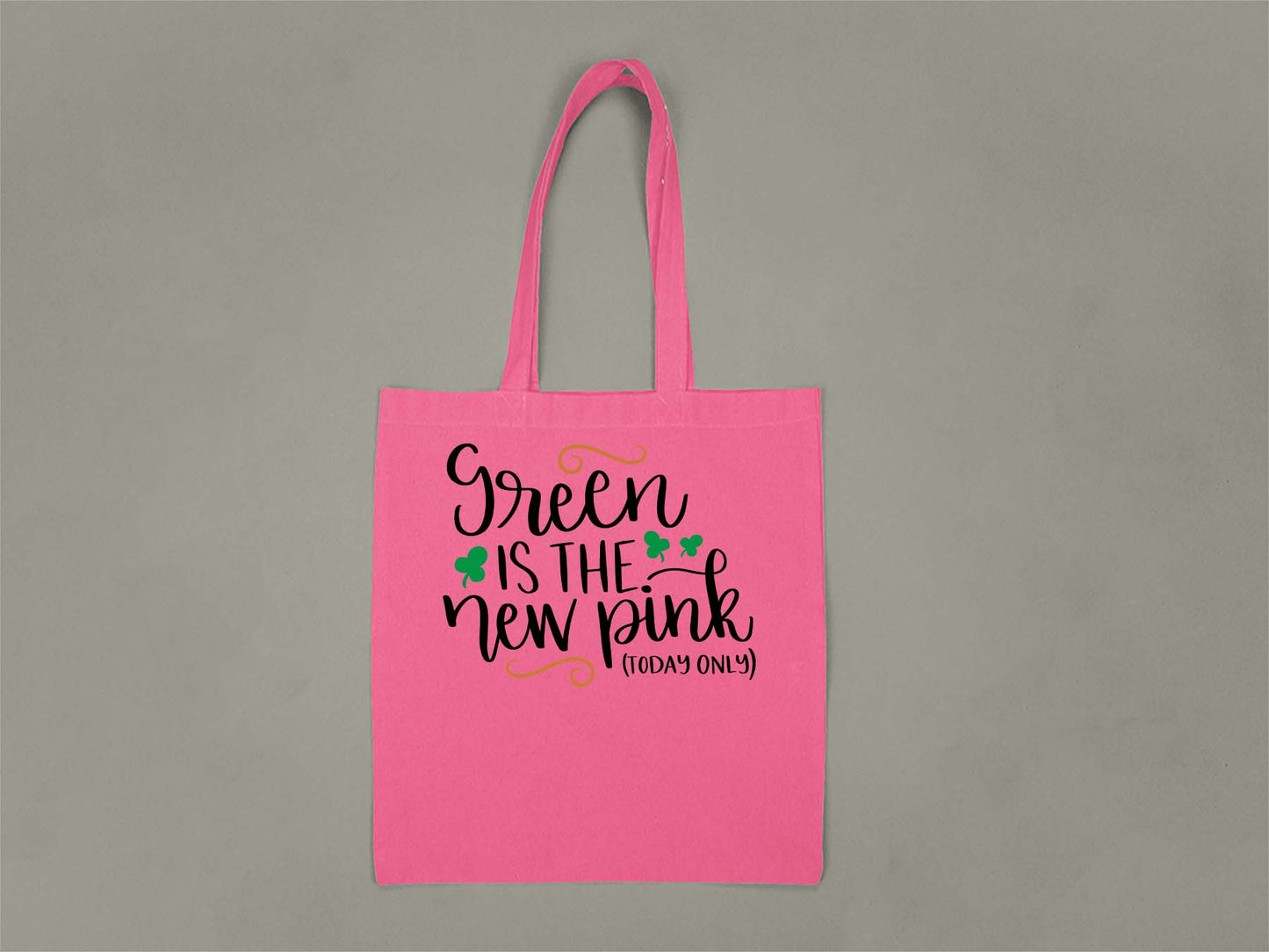 Fat Dave Green is the New Pink Tote Bag  Hot Pink