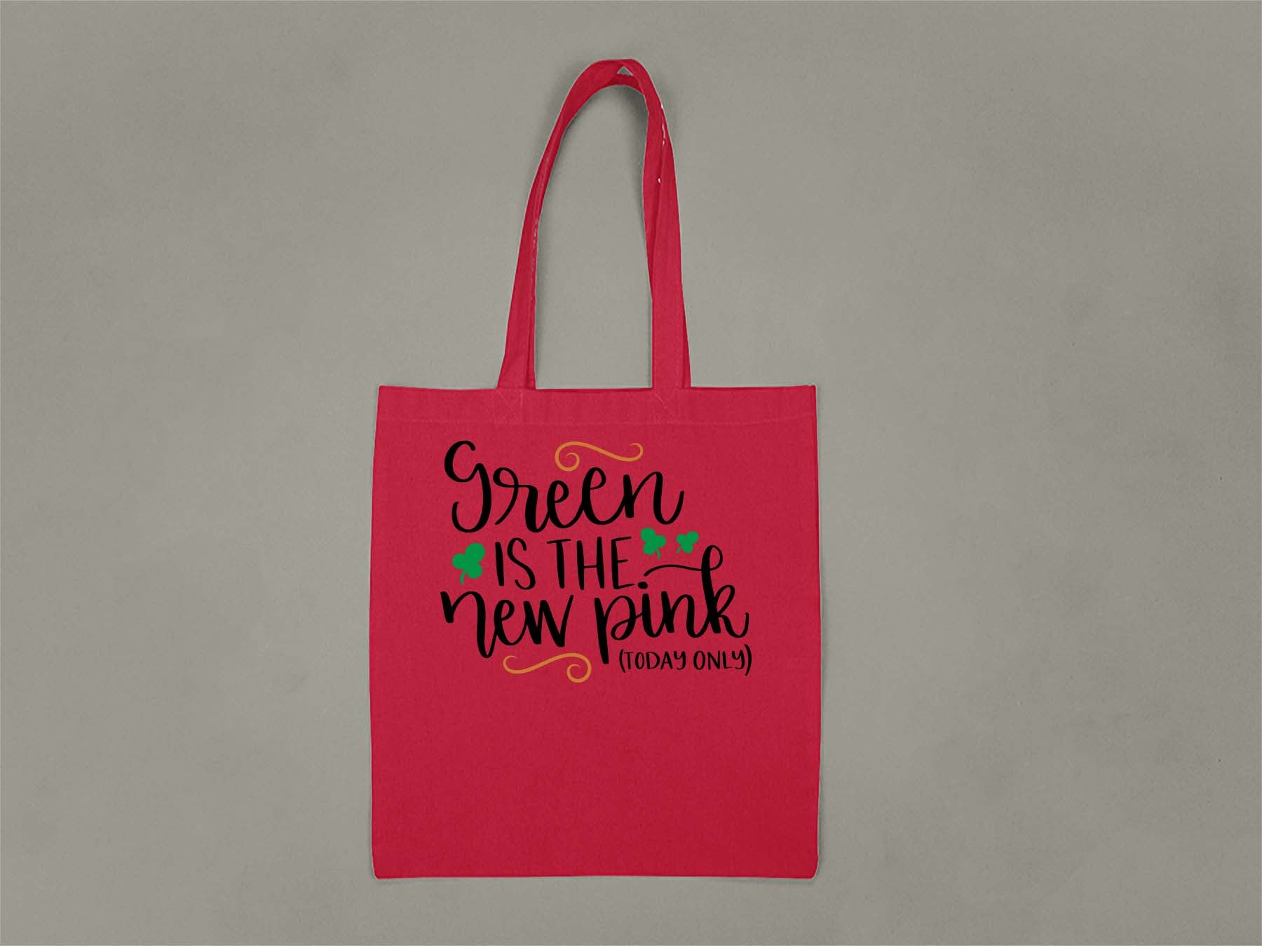 Fat Dave Green is the New Pink Tote Bag  Red