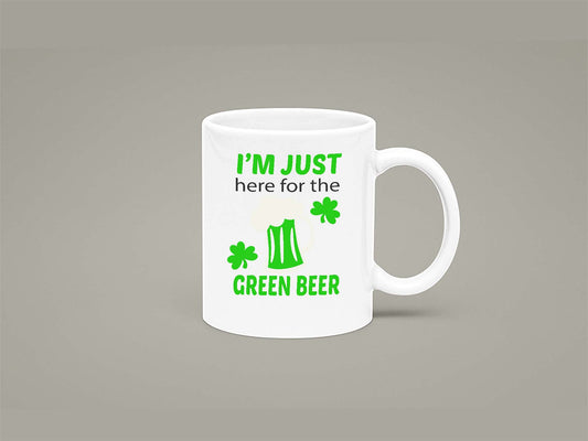 Fat Dave Just Here for the Green Beer Mug 11oz 