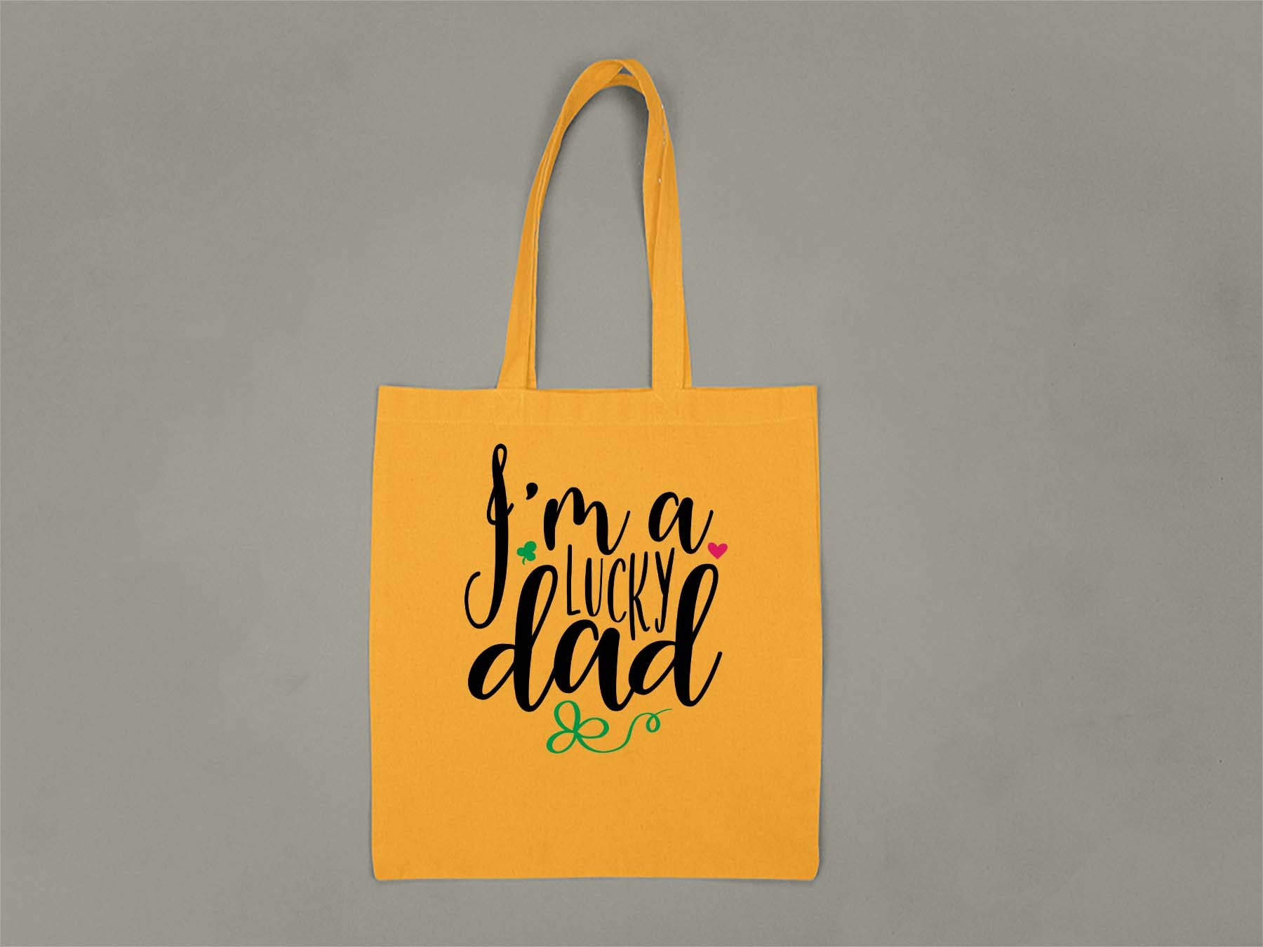Fat Dave I'm a Lucky Dad Tote Bag  Gold