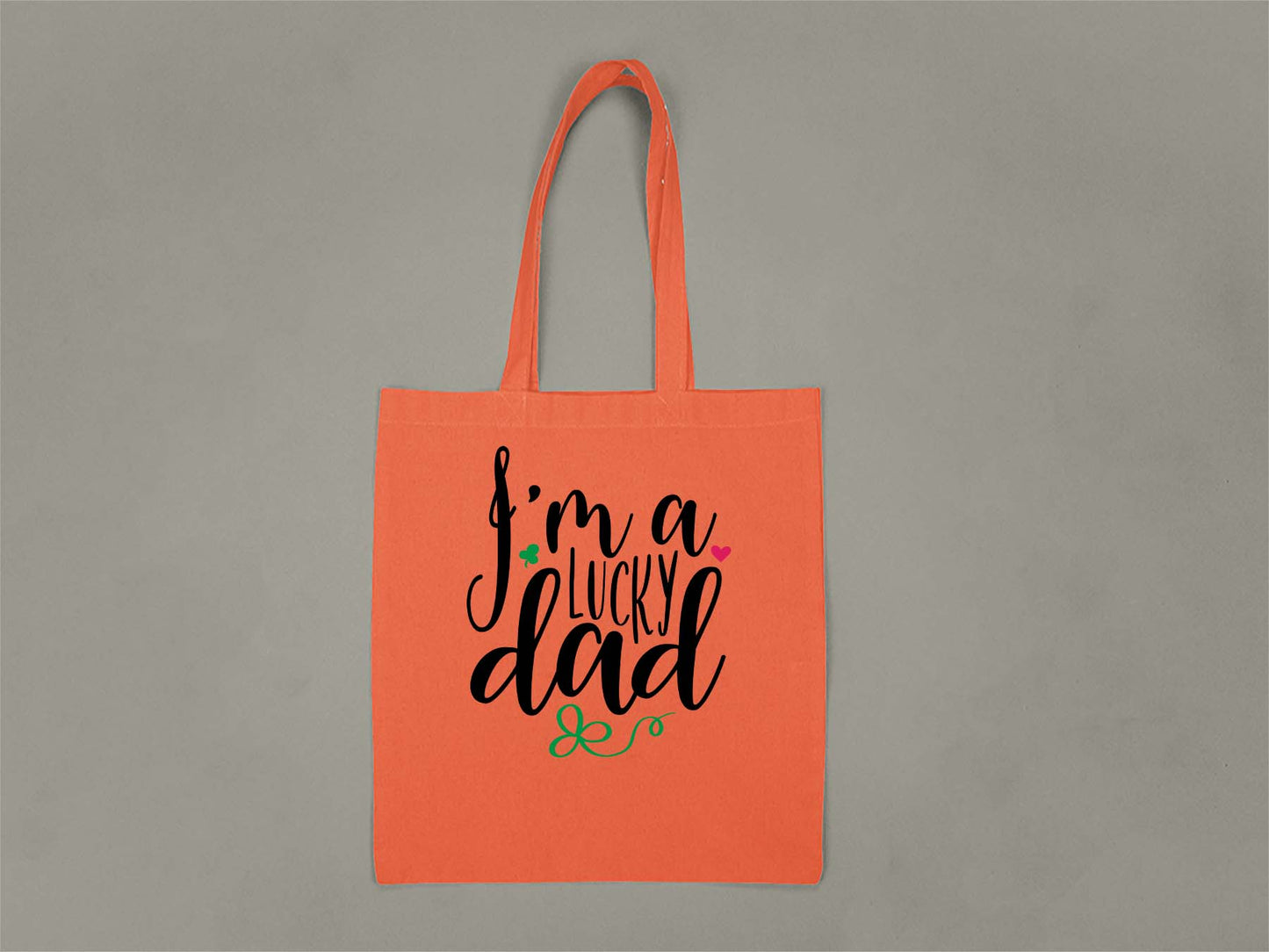 Fat Dave I'm a Lucky Dad Tote Bag  Orange