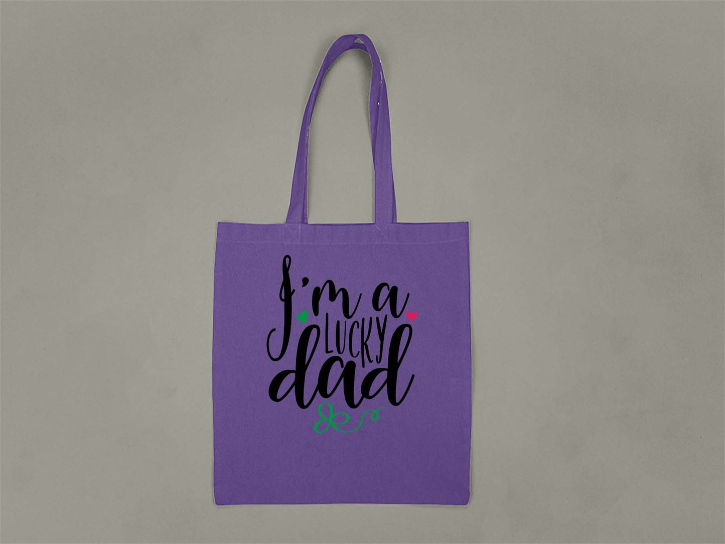 Fat Dave I'm a Lucky Dad Tote Bag  Purple