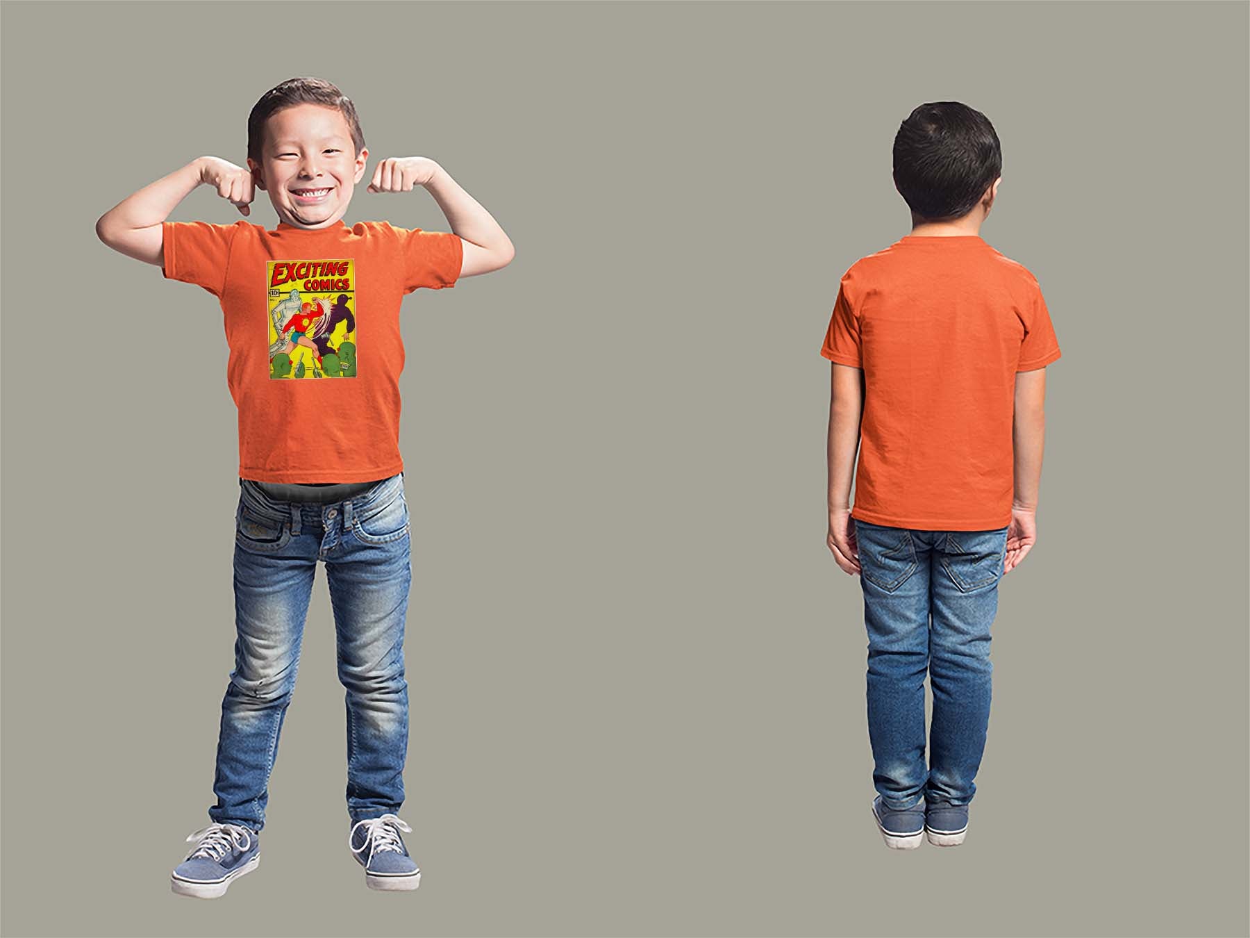 Exciting Comics No.1 Youth T-Shirt Youth Small Orange