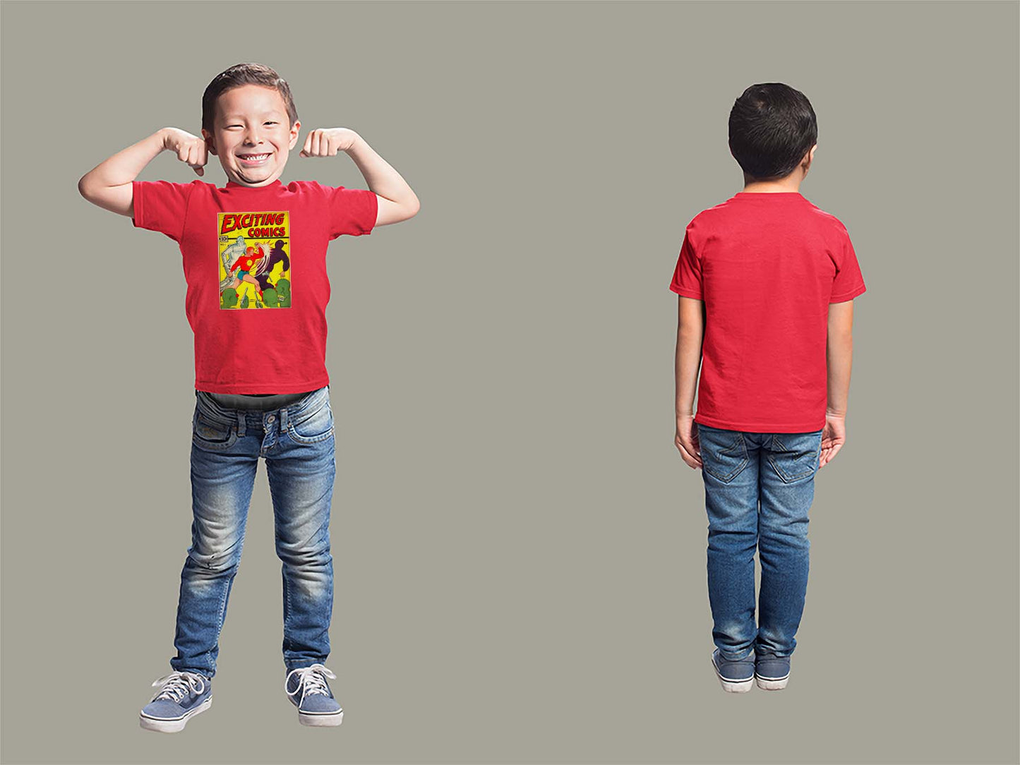 Exciting Comics No.1 Youth T-Shirt Youth Small Red