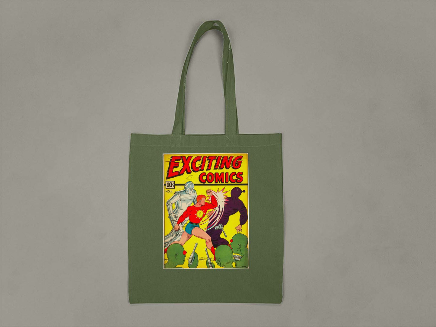 Exciting Comics No.1 Tote Bag  Forest Green