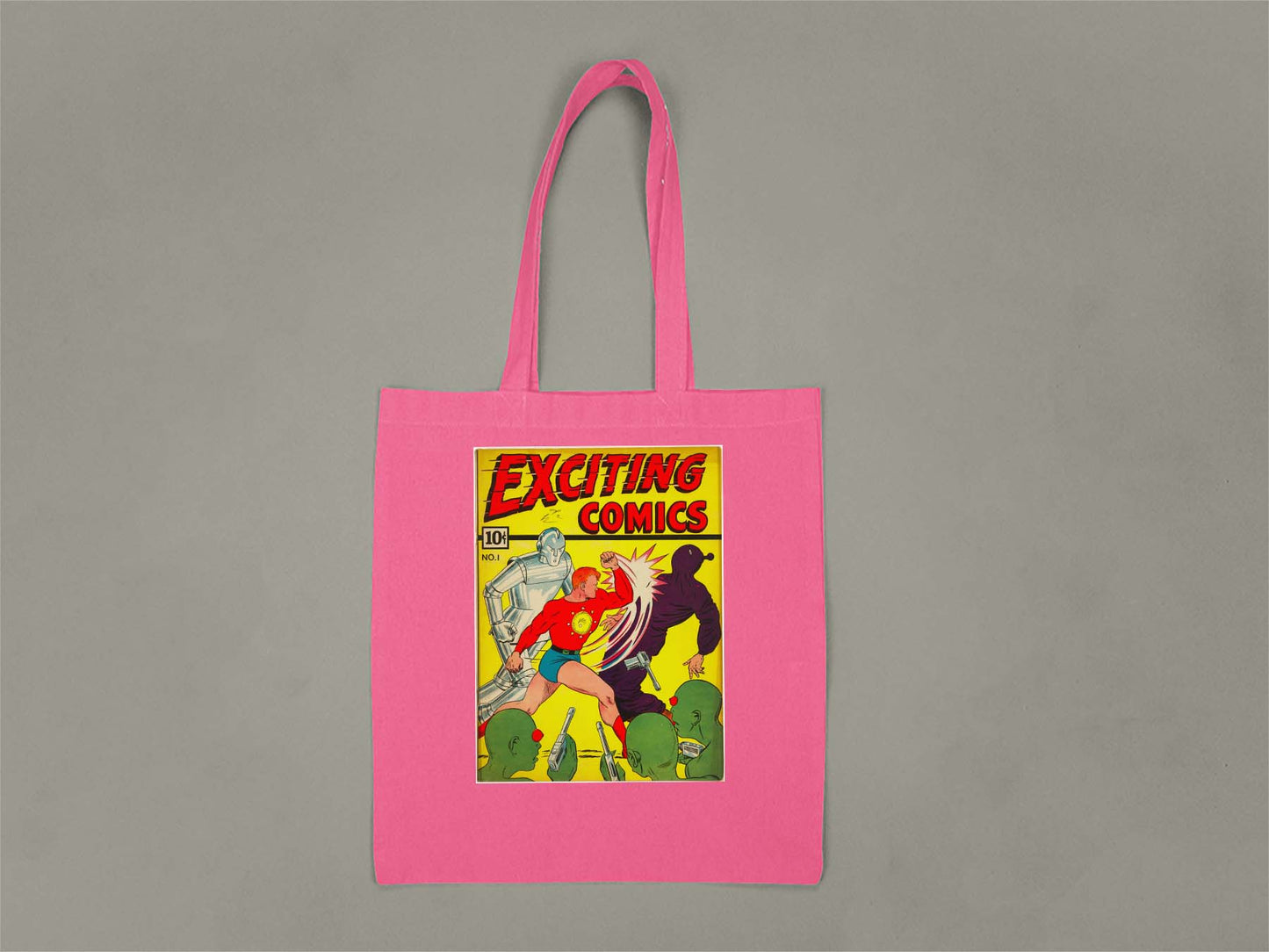 Exciting Comics No.1 Tote Bag  Hot Pink