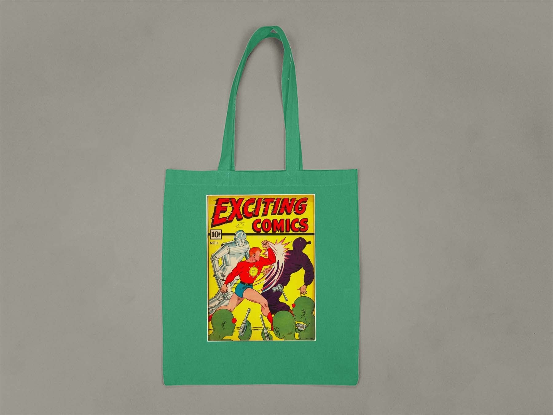 Exciting Comics No.1 Tote Bag  Kelly Green