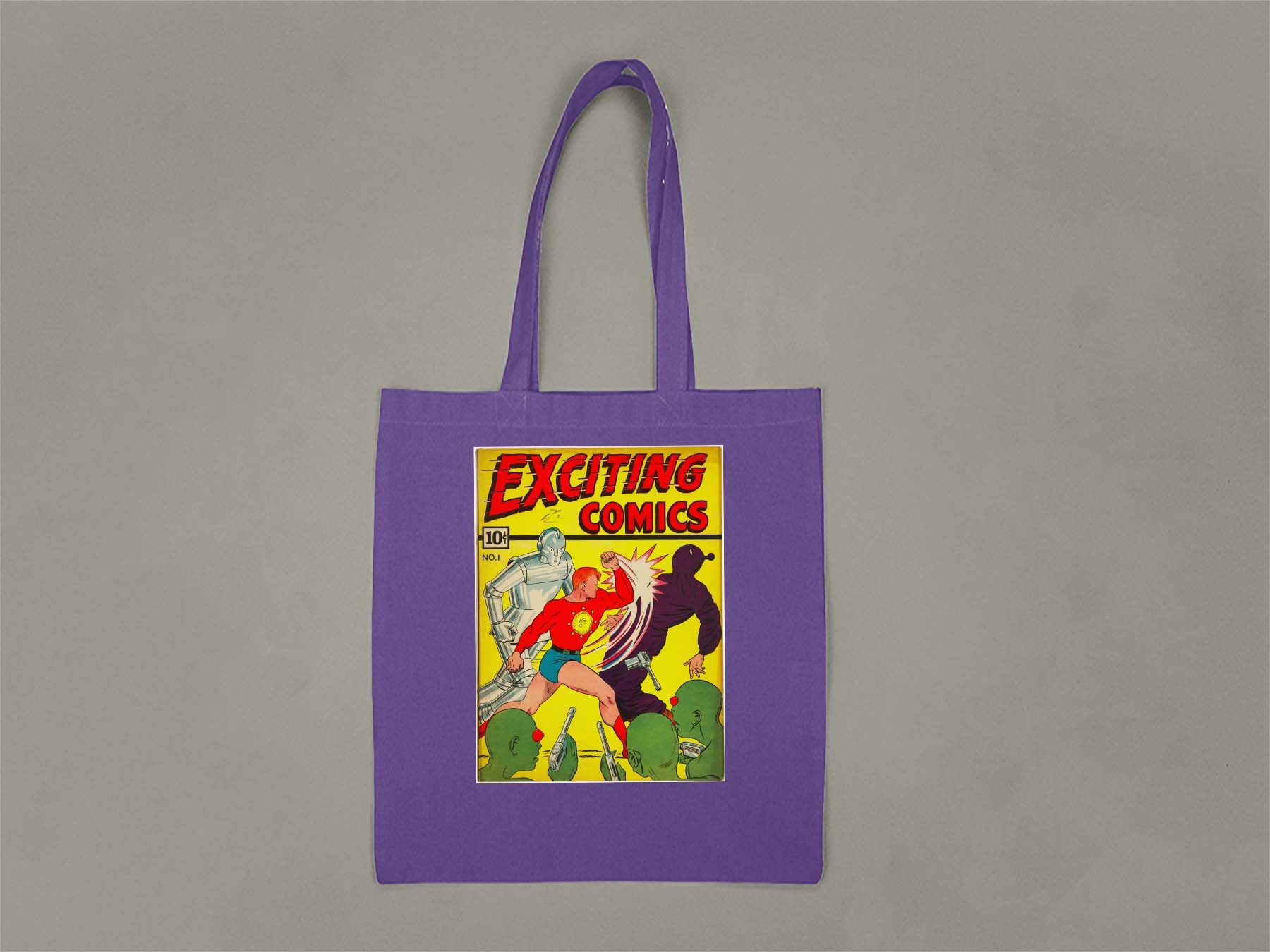 Exciting Comics No.1 Tote Bag  Purple