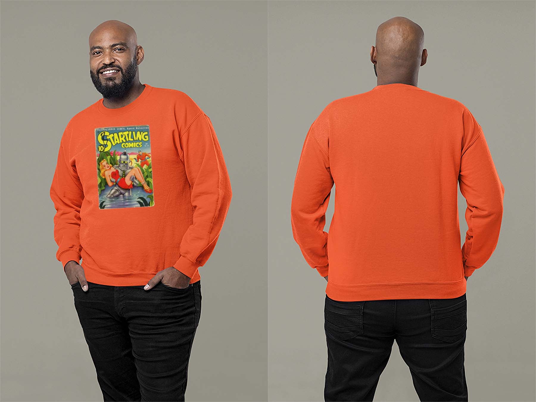 Startling Comics No39 Sweatshirt Small Orange