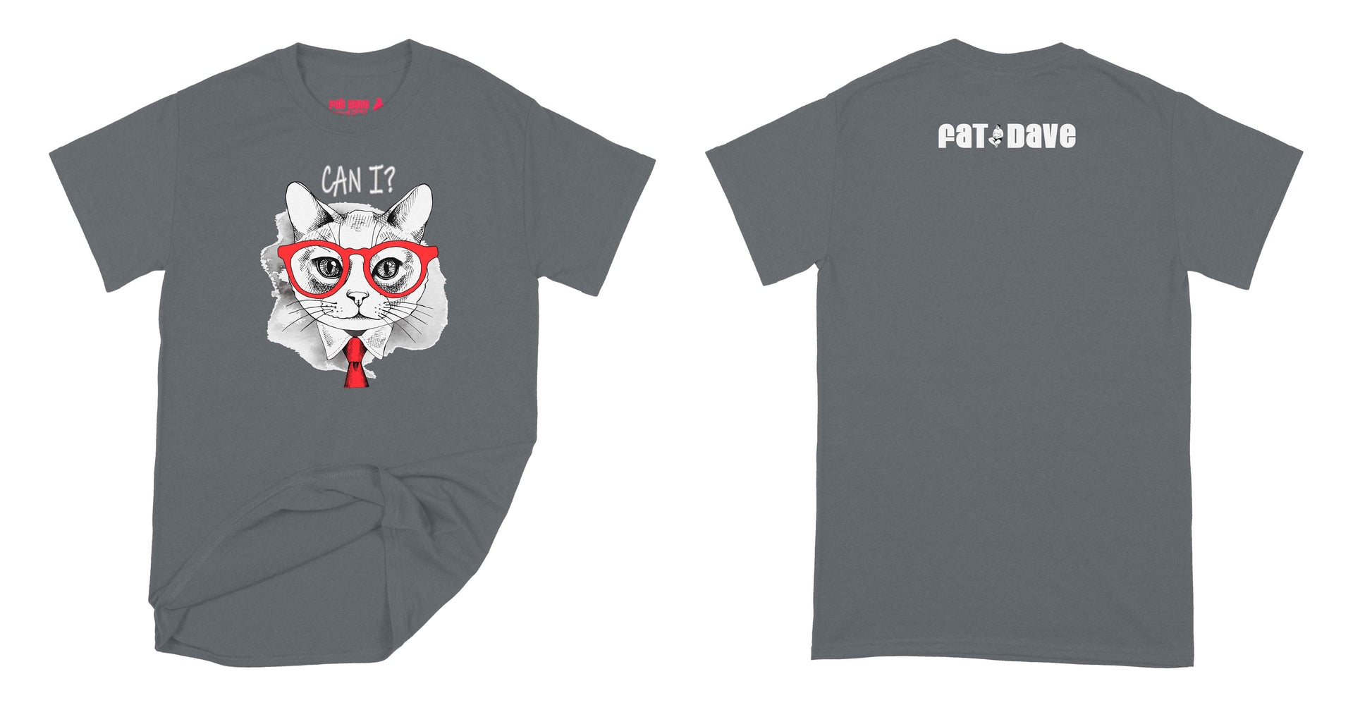 Fat Dave Answer Your Cats Questions - Design of the day T-Shirt Small Charcoal