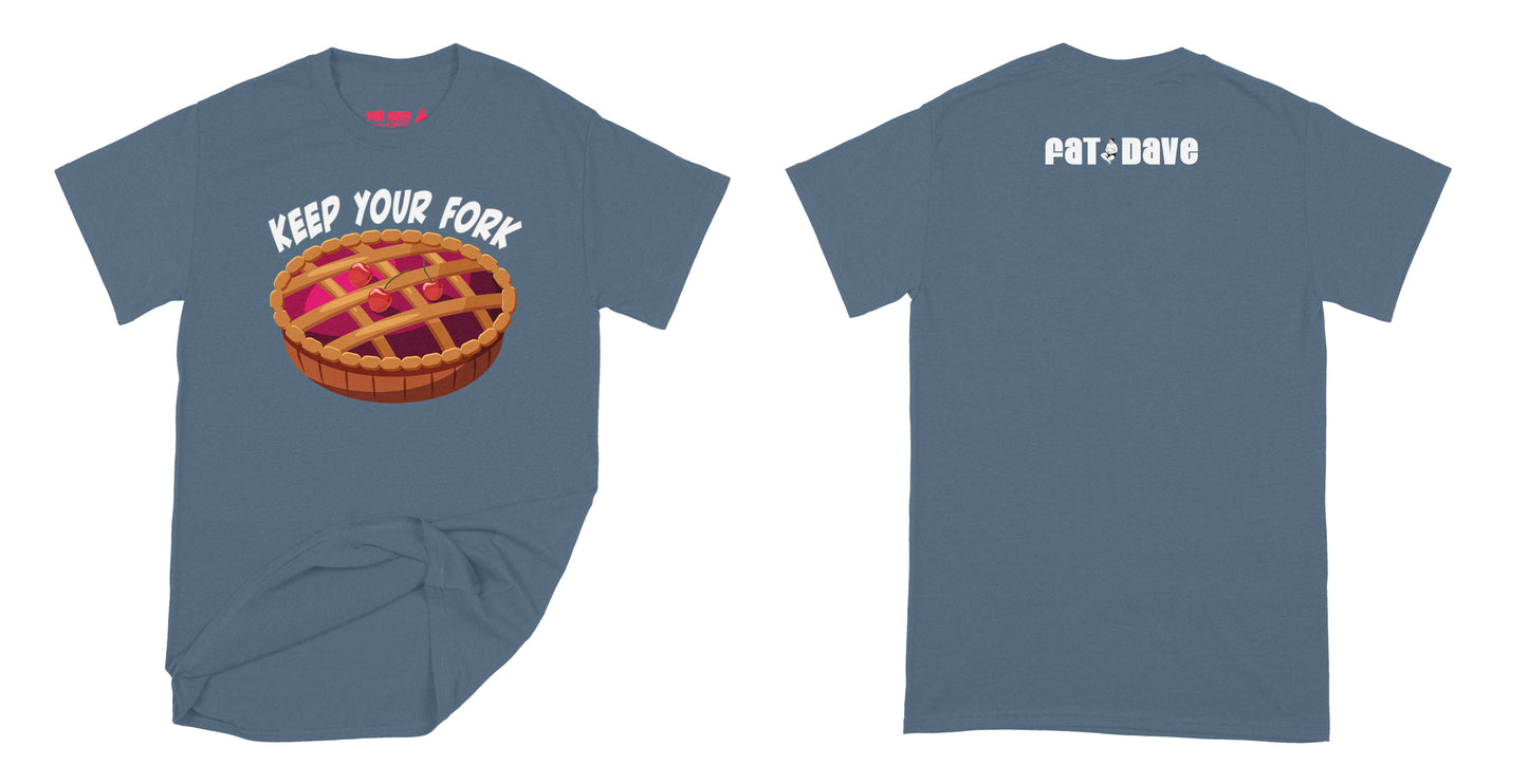 Fat Dave National Pie Day - Design of the day T-Shirt Small Indigo Blue