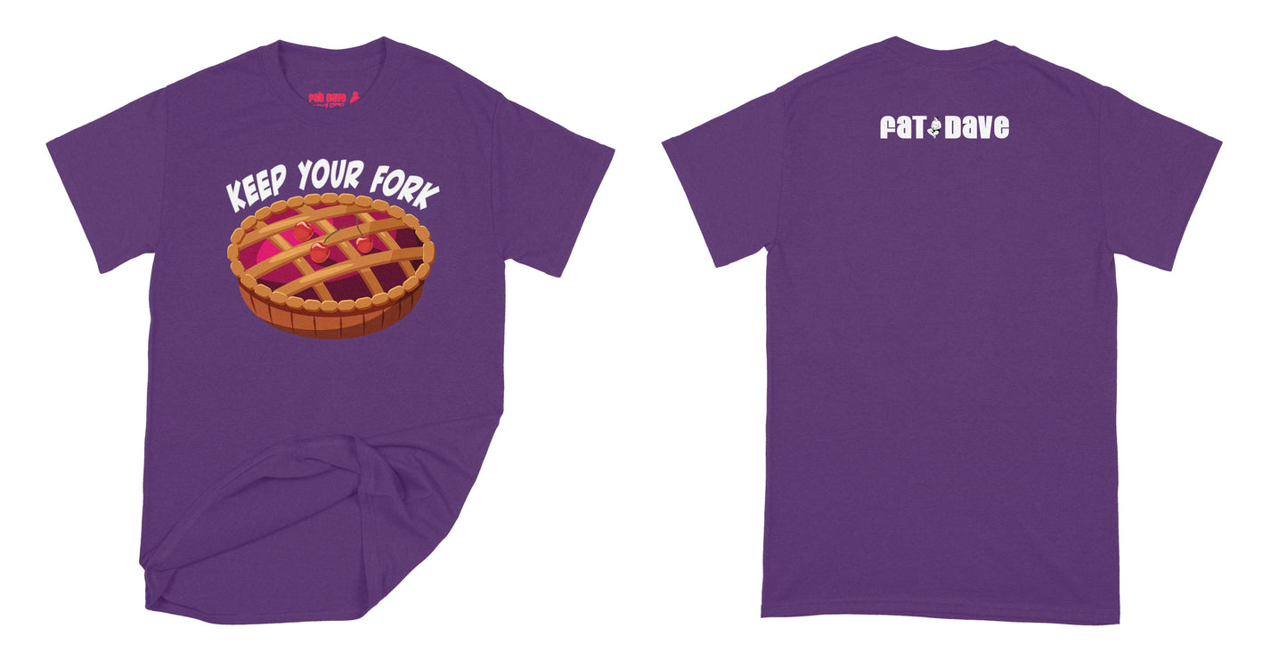 Fat Dave National Pie Day - Design of the day T-Shirt Small Purple