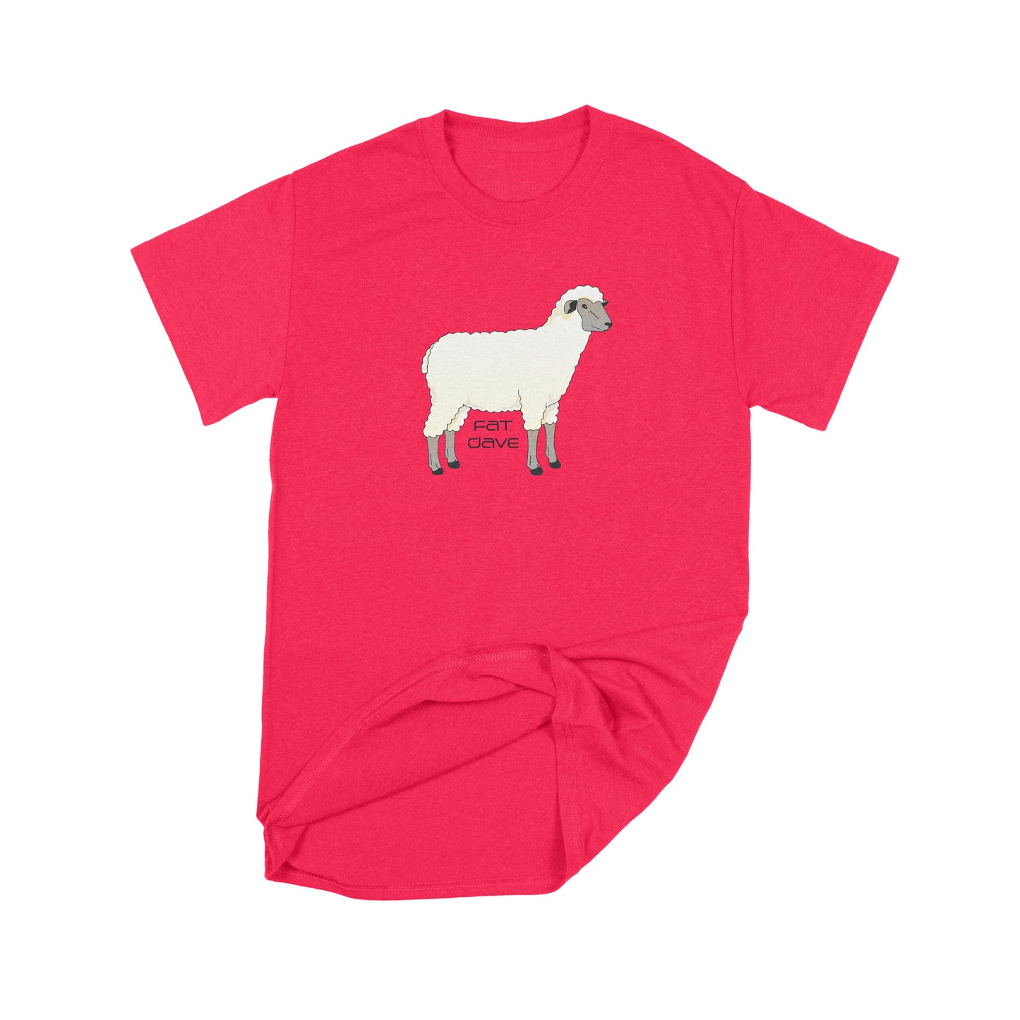 Brantford, Business, Fat Dave, Sheep, T-Shirt, Red