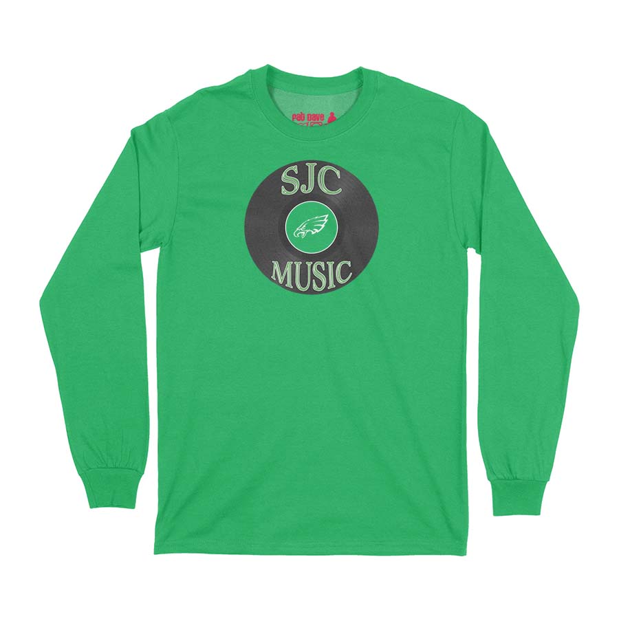 St. Johns College Music Club Long Sleeve T-Shirt Small Irish Green