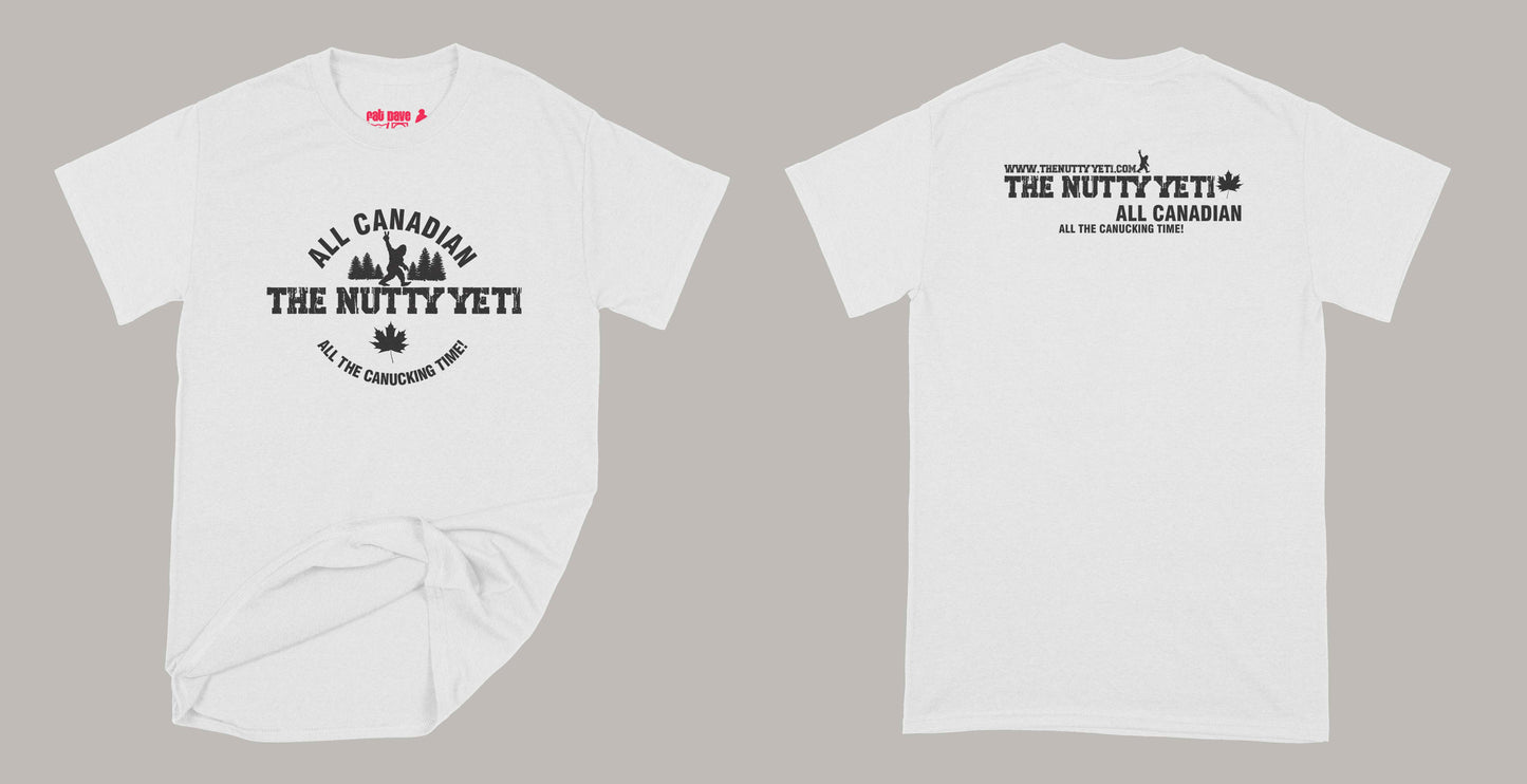 The Nutty Yeti Nutty Yeti Black T-Shirt Small White