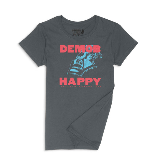 Demob Happy The Devine Machines Tour Ladies Crew (Round) Neck Shirt Small Black