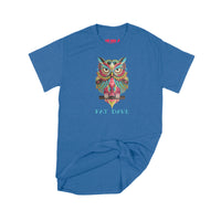 Brantford, Business, Fat Dave, Psychedelic Owl, T-Shirt, Royal Blue