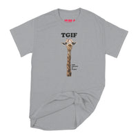 Fat Dave Random Acronym on Shirt series, TGIF T-Shirt Small Sport Grey