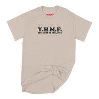 Fat Dave Random Acronym on Shirt series, YHMF T-Shirt Small Sand