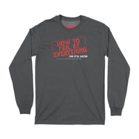 Brantford, Fat Dave, How To Fail At Everything, Logo, Long Sleeve T-Shirt, Podcast, Black