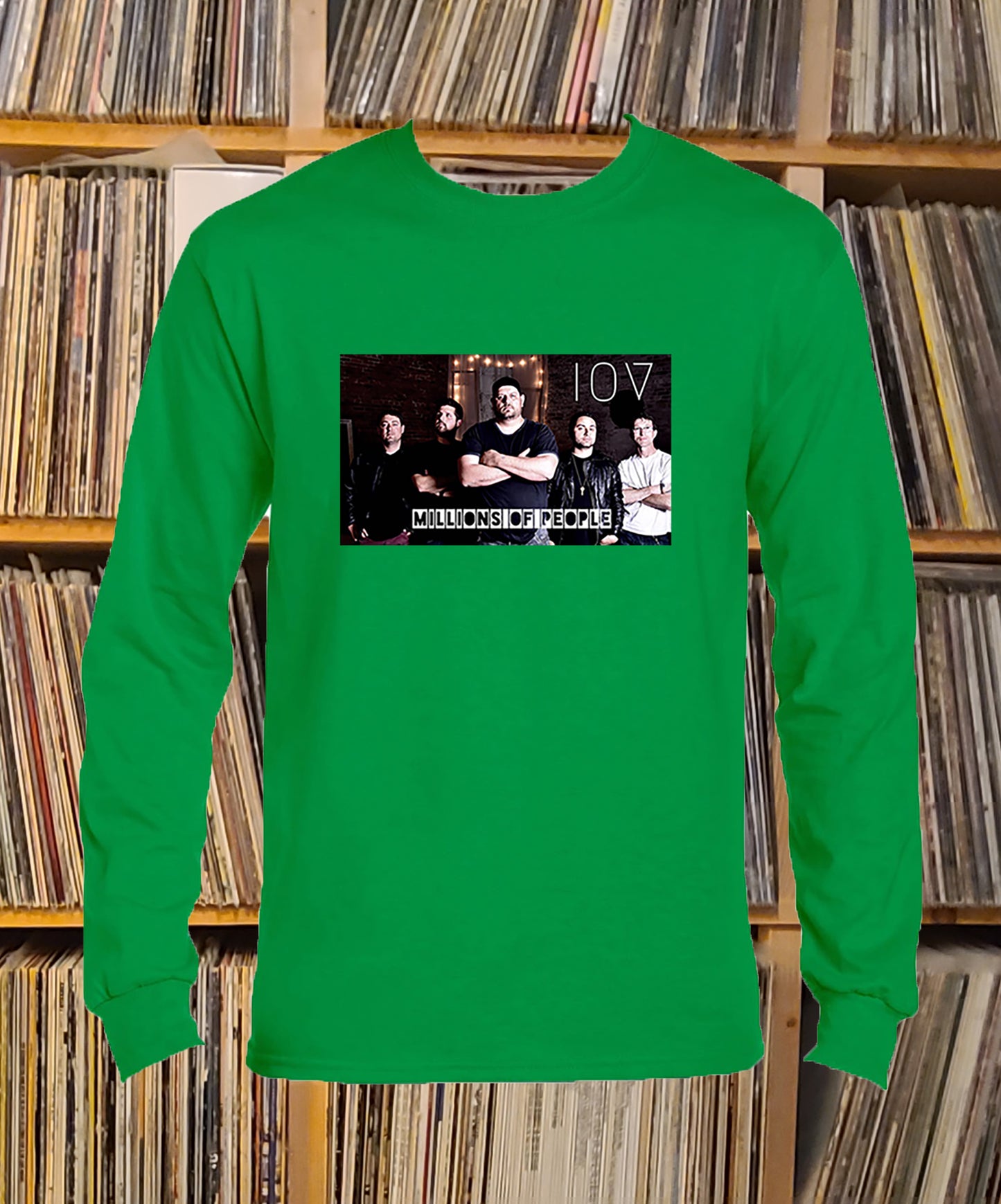 Brantford, Fat Dave, I'm of Vintage, Long Sleeve T-shirt, Musician, Green